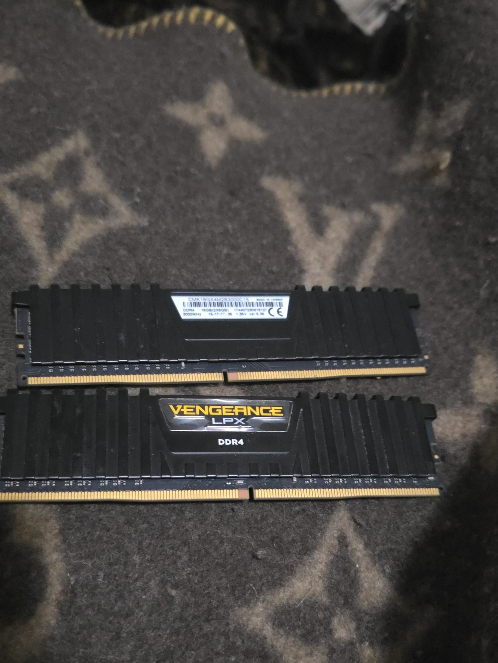 Corsair Vengeance LPX DDR4 Black RAM Modules with Yellow Accent